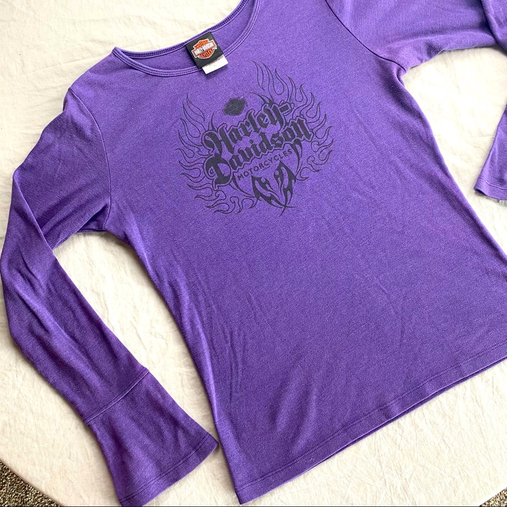 Purple Harley-Davidson Long Sleeve Shirt
